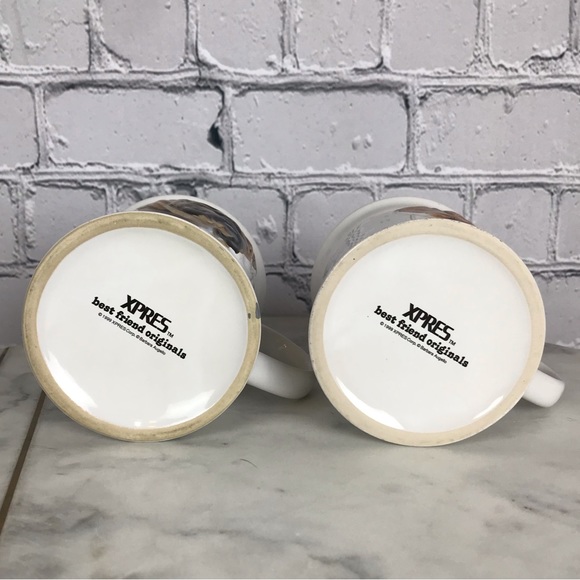 Xpres Best Friend Original Dachshund & Bulldog 1999 Vintage 2 Set Of Coffee Mugs - Picture 7 of 14